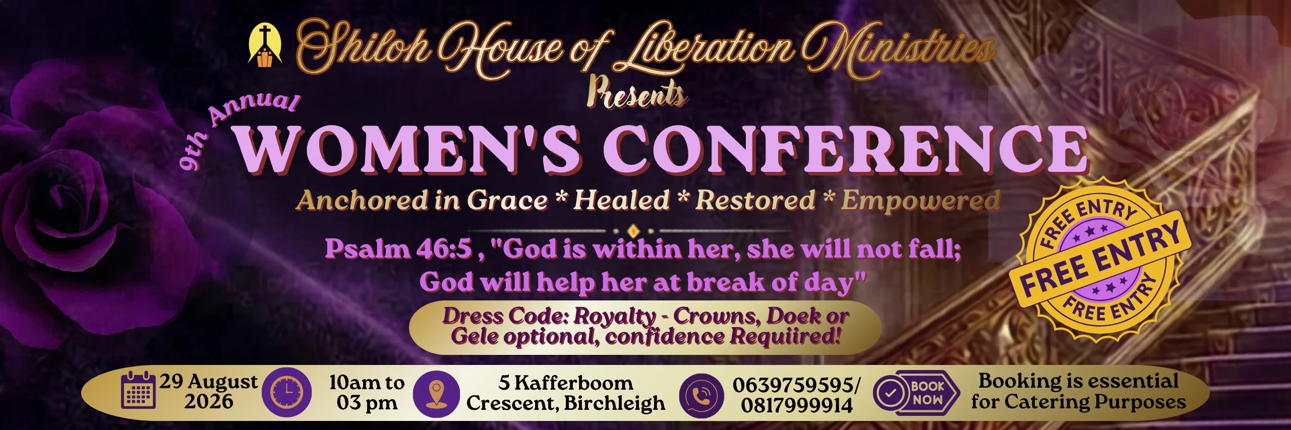 "Anchored in Grace • Healed • Restored • Empowered" 9th Annual Women's Conference