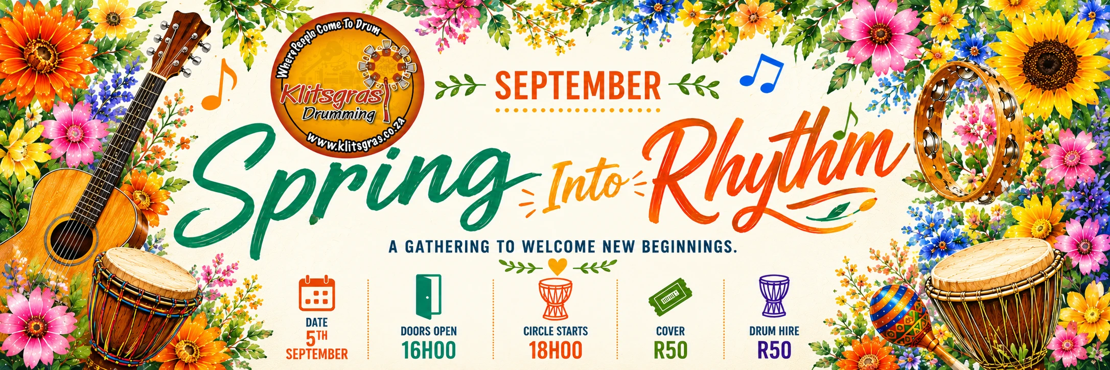SPRING INTO RHYTHM Klitsgras Drumming circle 5th of September