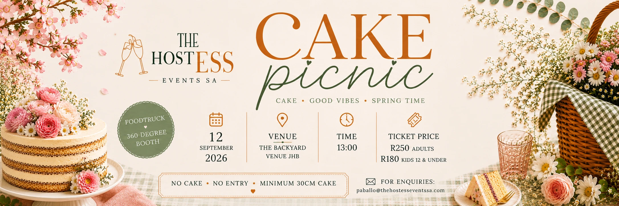 Cake Picnic - The Hostess Events SA